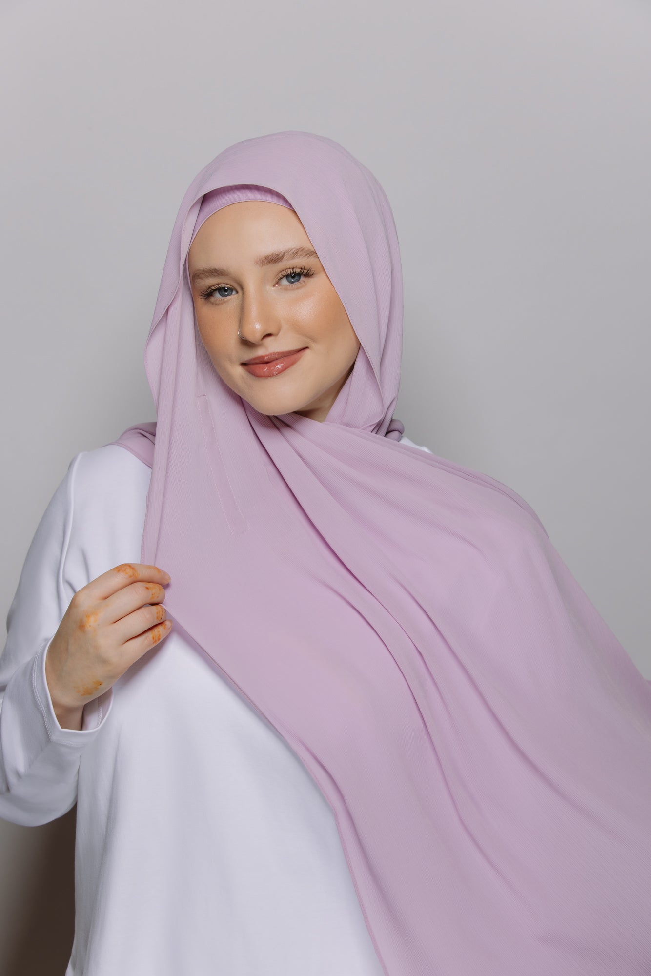 Wisteria — Instant Crinkle Chiffon Hijab with Built-in Magnets