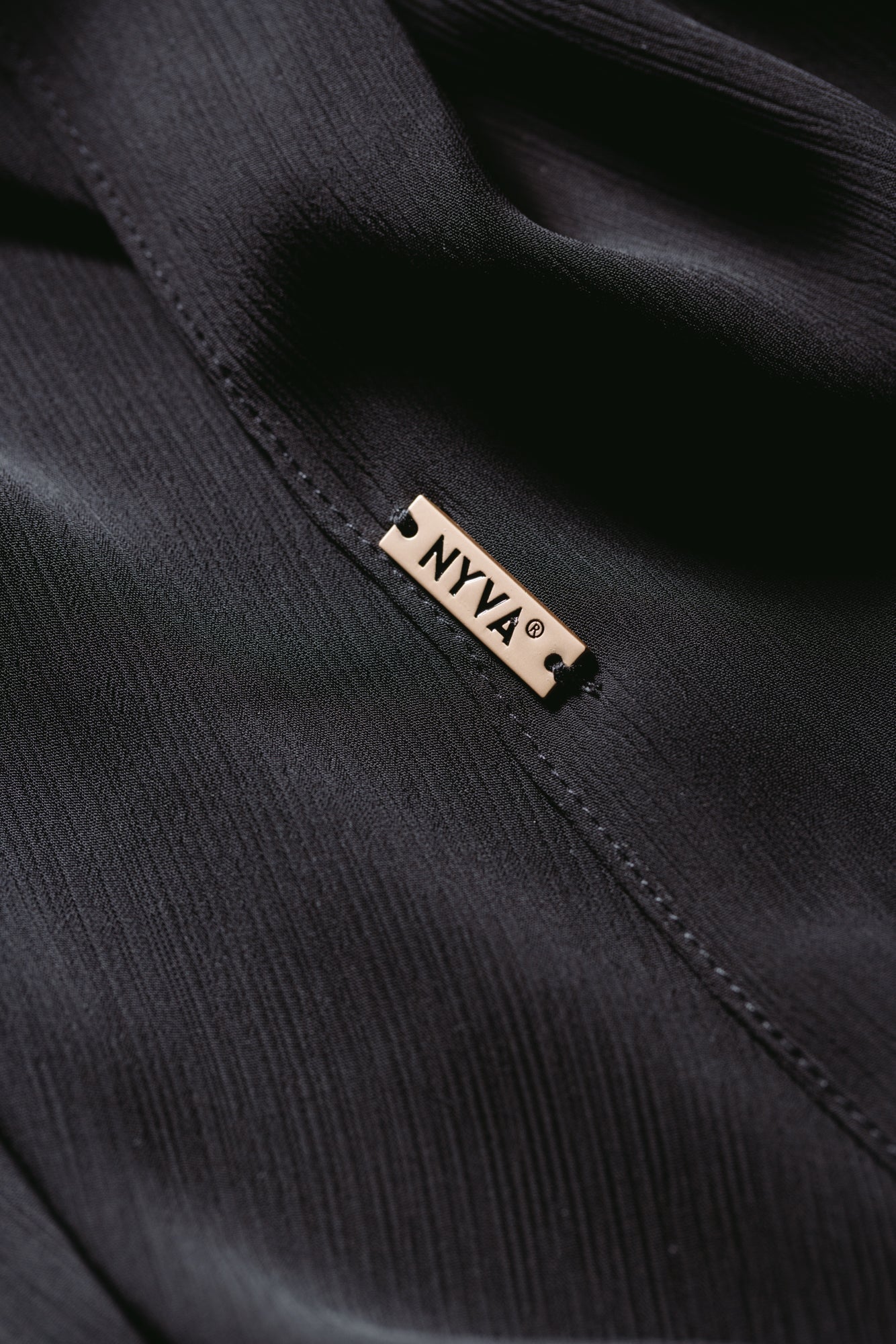 Black — Instant Crinkle Chiffon Hijab with Built-in Magnets