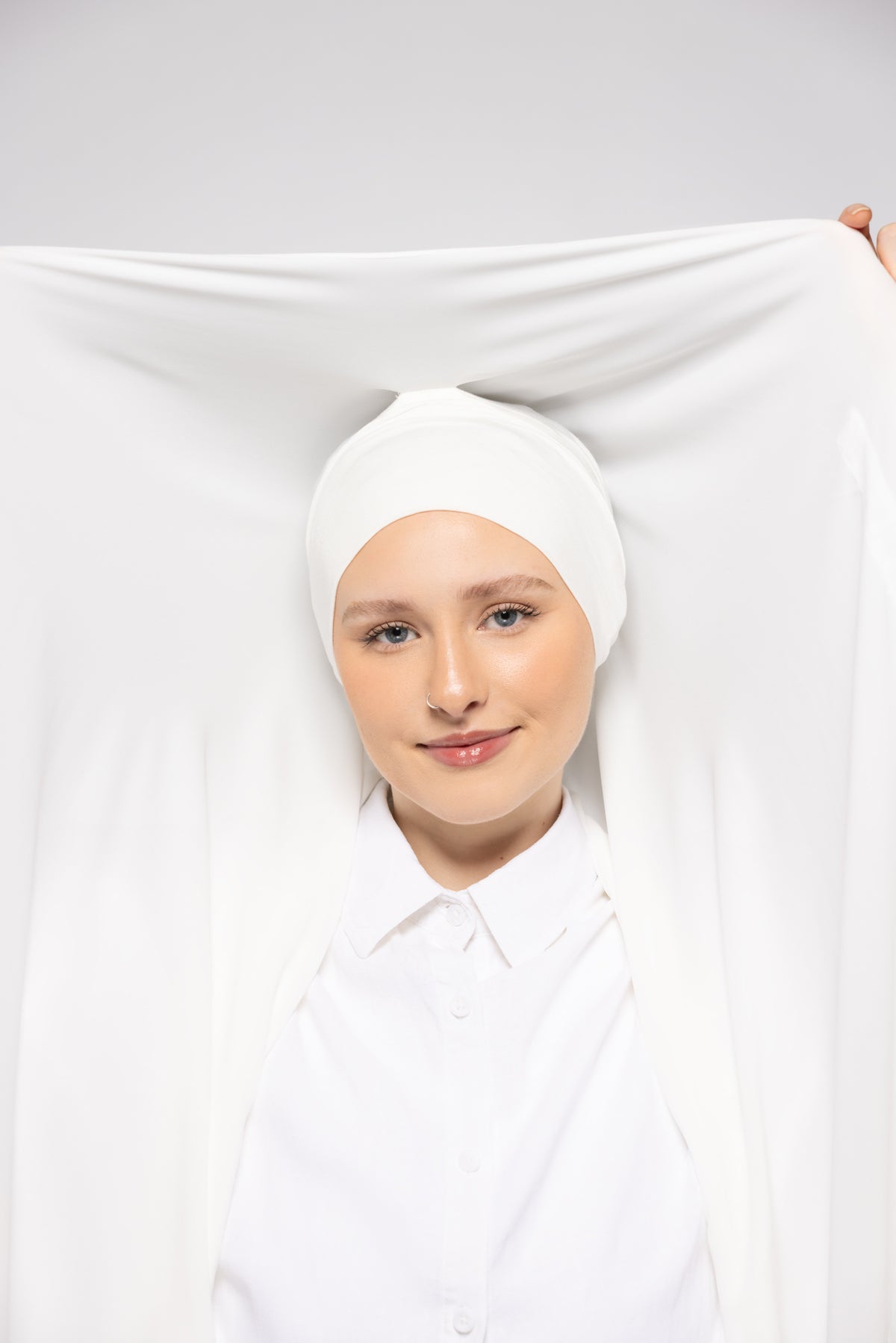 Meringue — Instant Lace Chiffon Hijab with Built-in Magnets