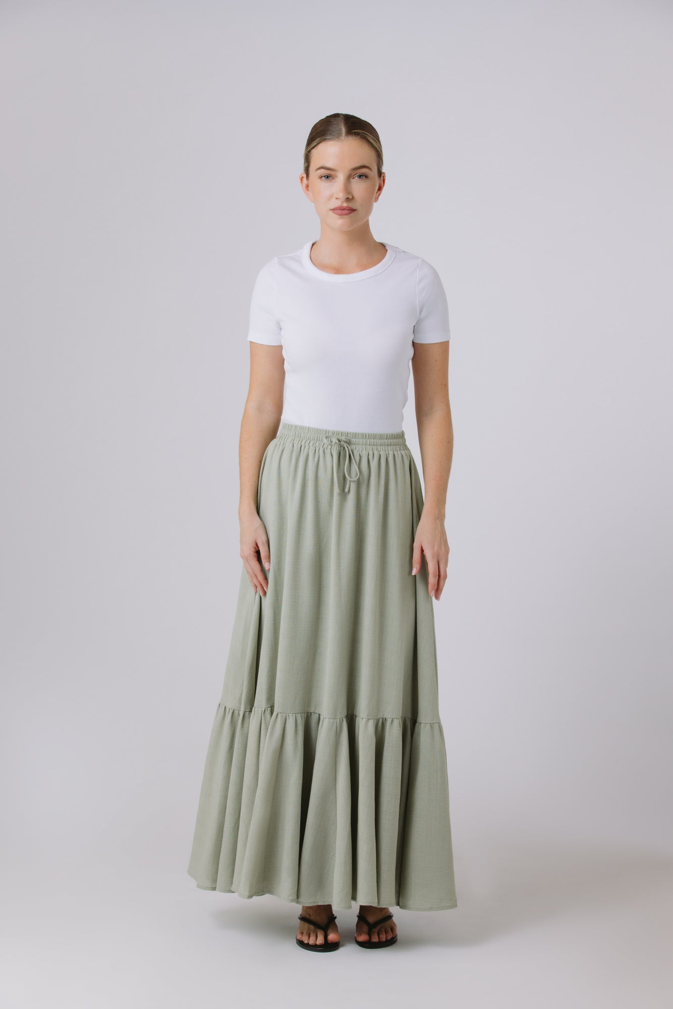 Thera — Skirt Set (Olive Mist)