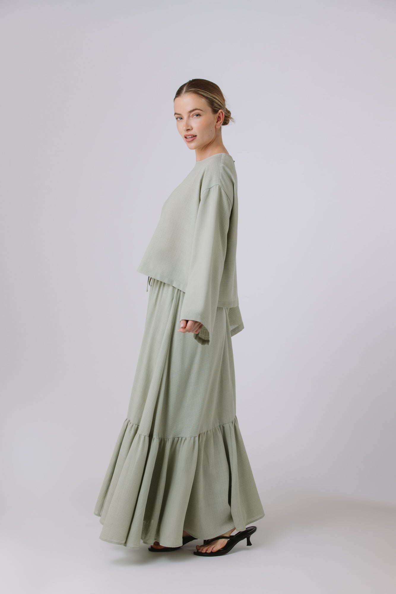 Thera — Skirt Set (Olive Mist)