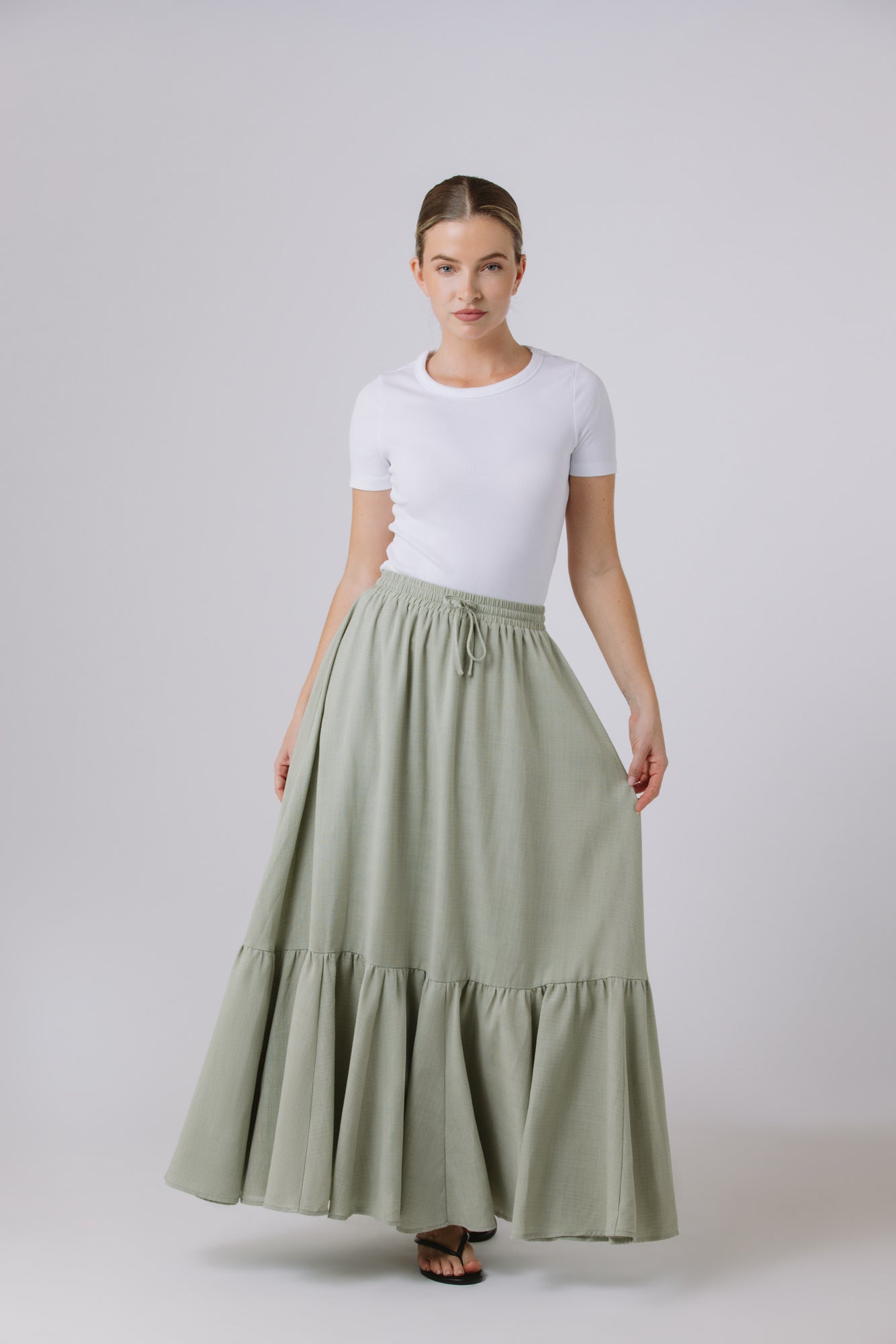 Thera — Skirt Set (Olive Mist)