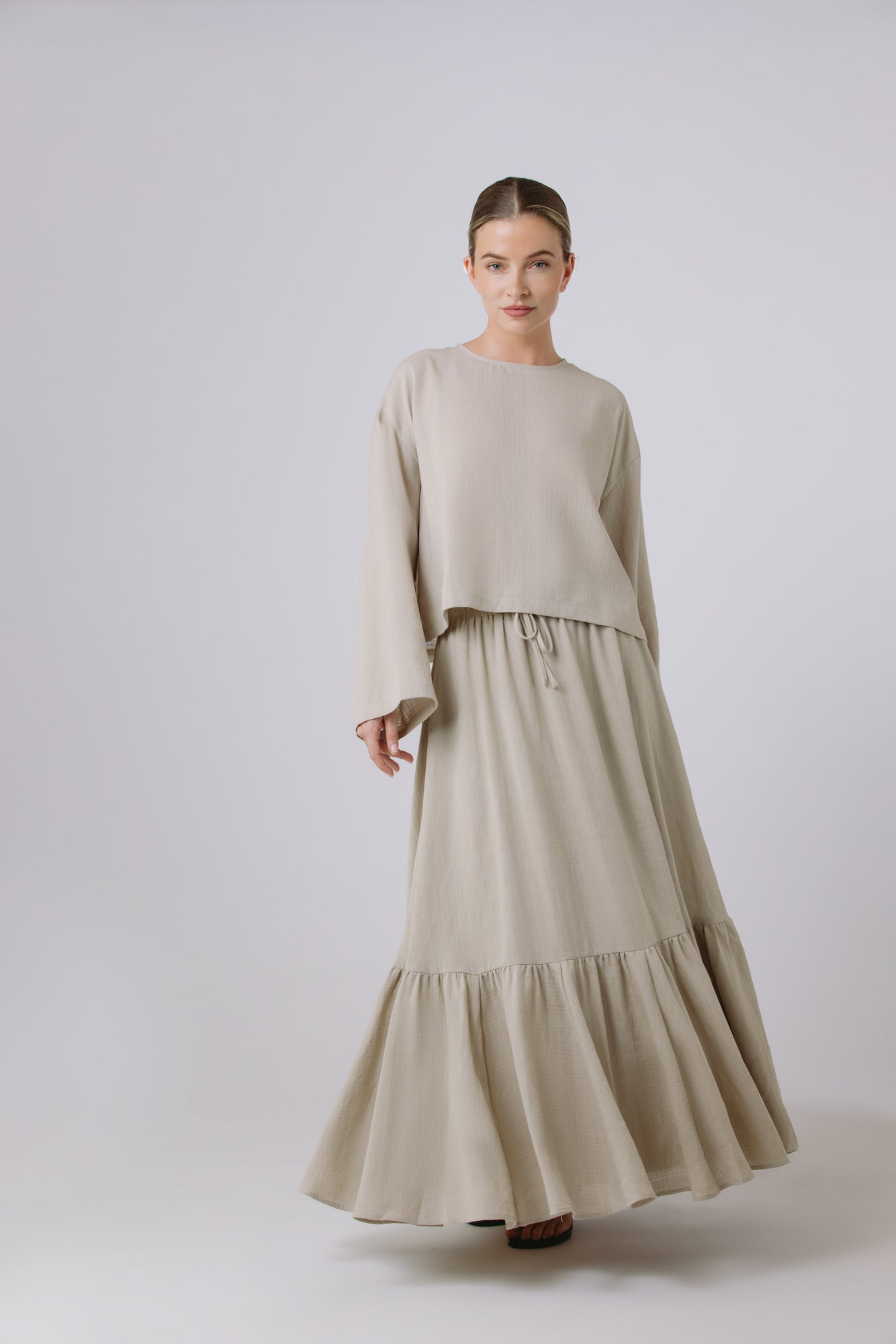 Thera — Skirt Set (Sand)