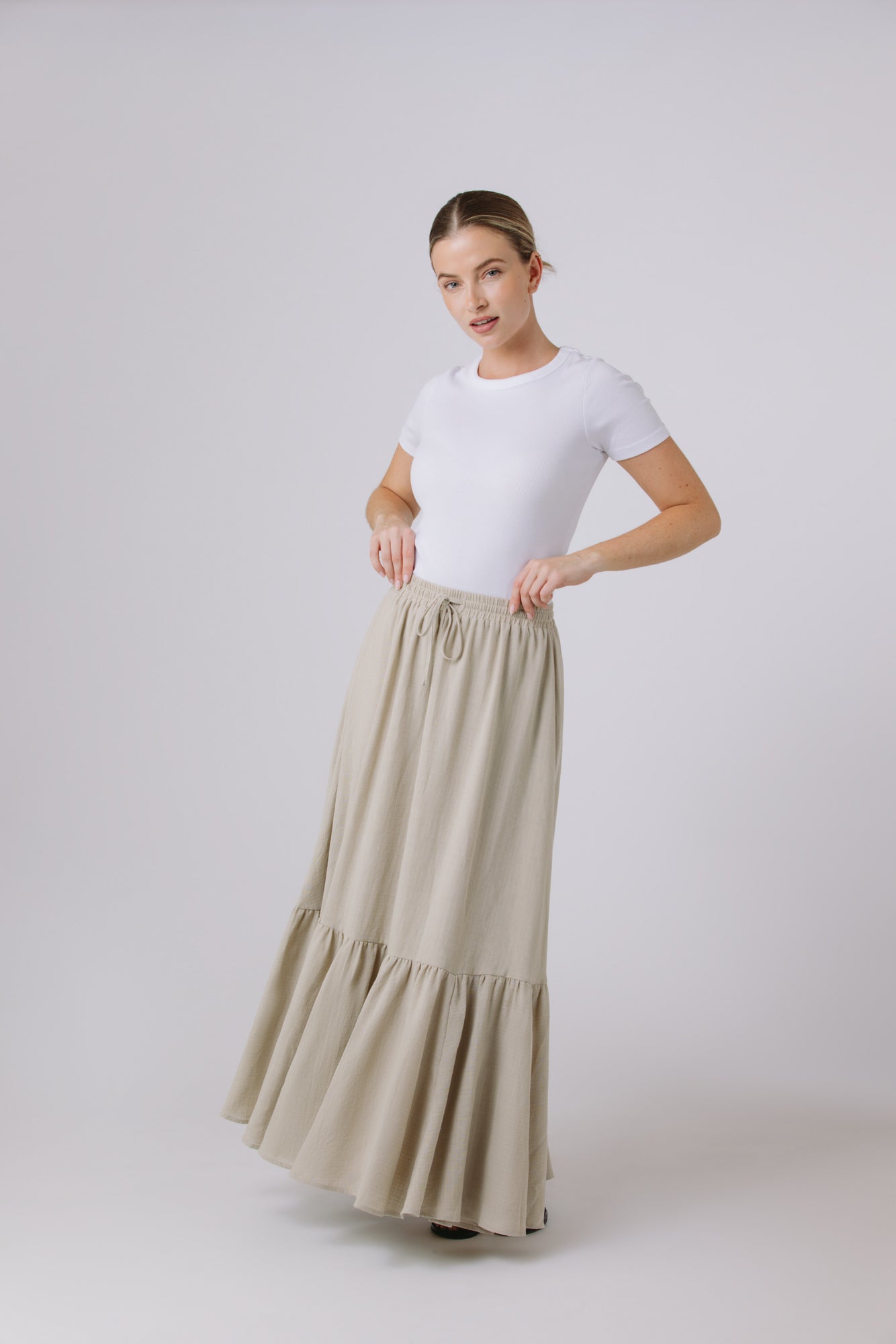 Thera — Skirt Set (Sand)