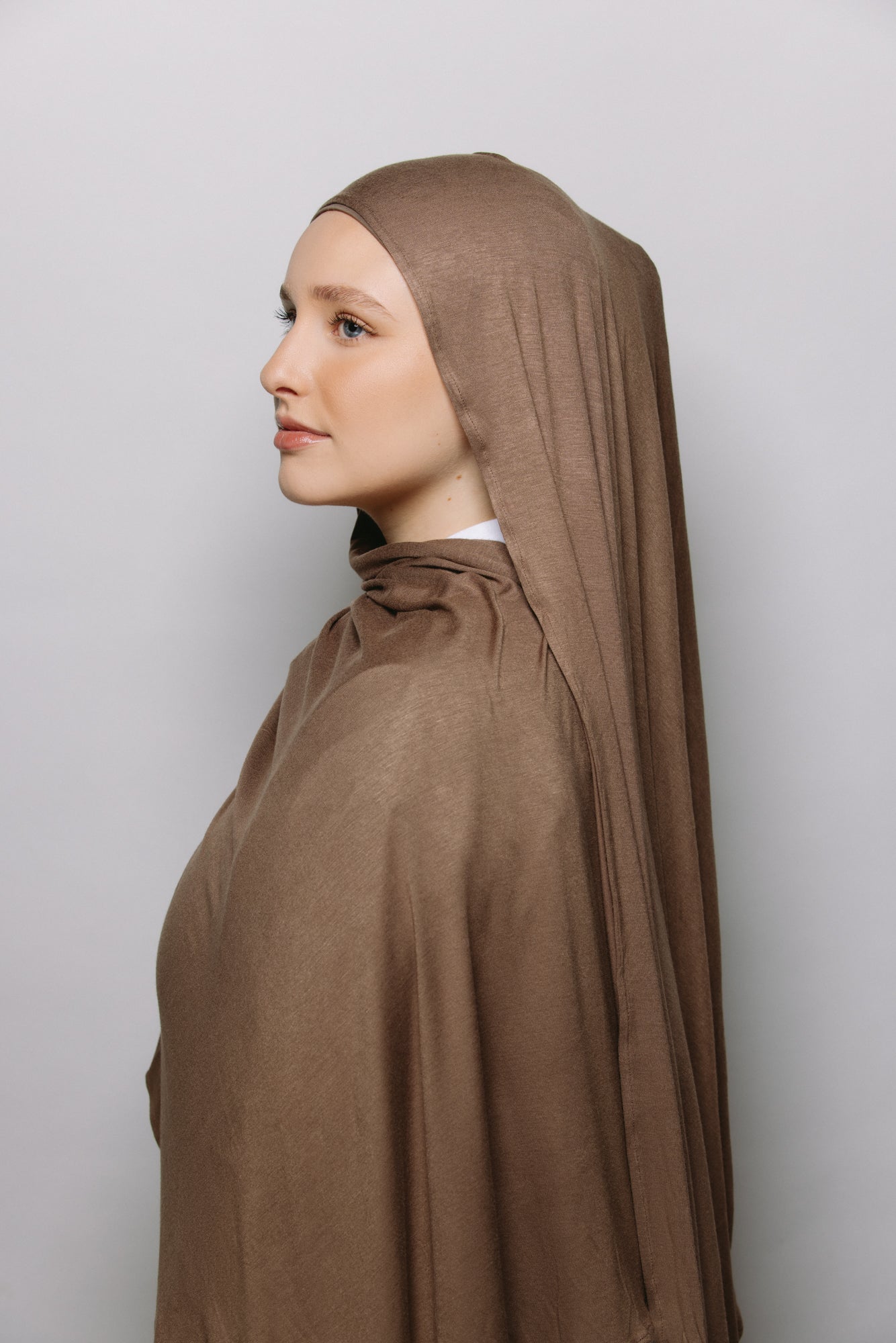 Mocha — Liquid Jersey Instant Hijab