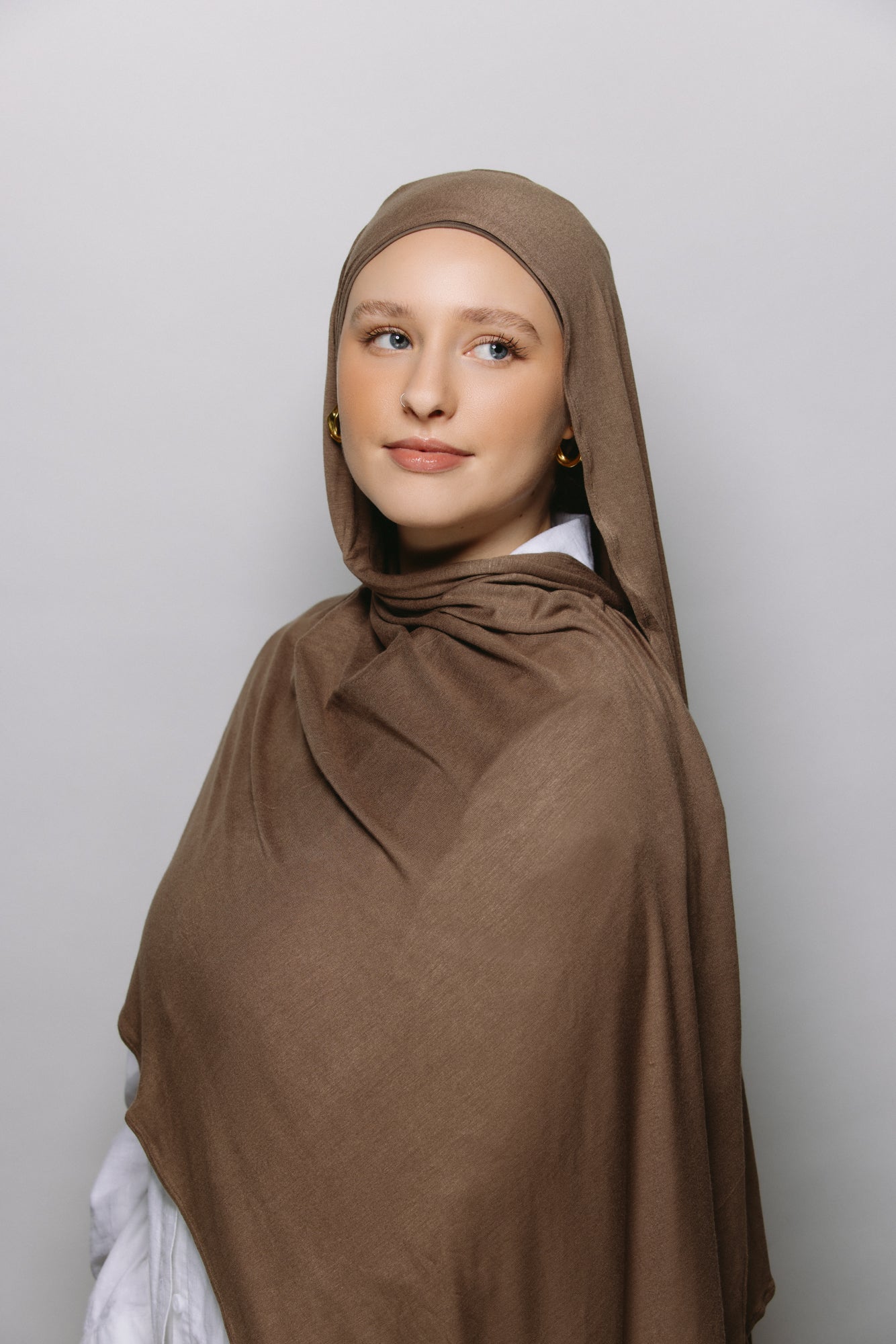 Mocha — Liquid Jersey Instant Hijab