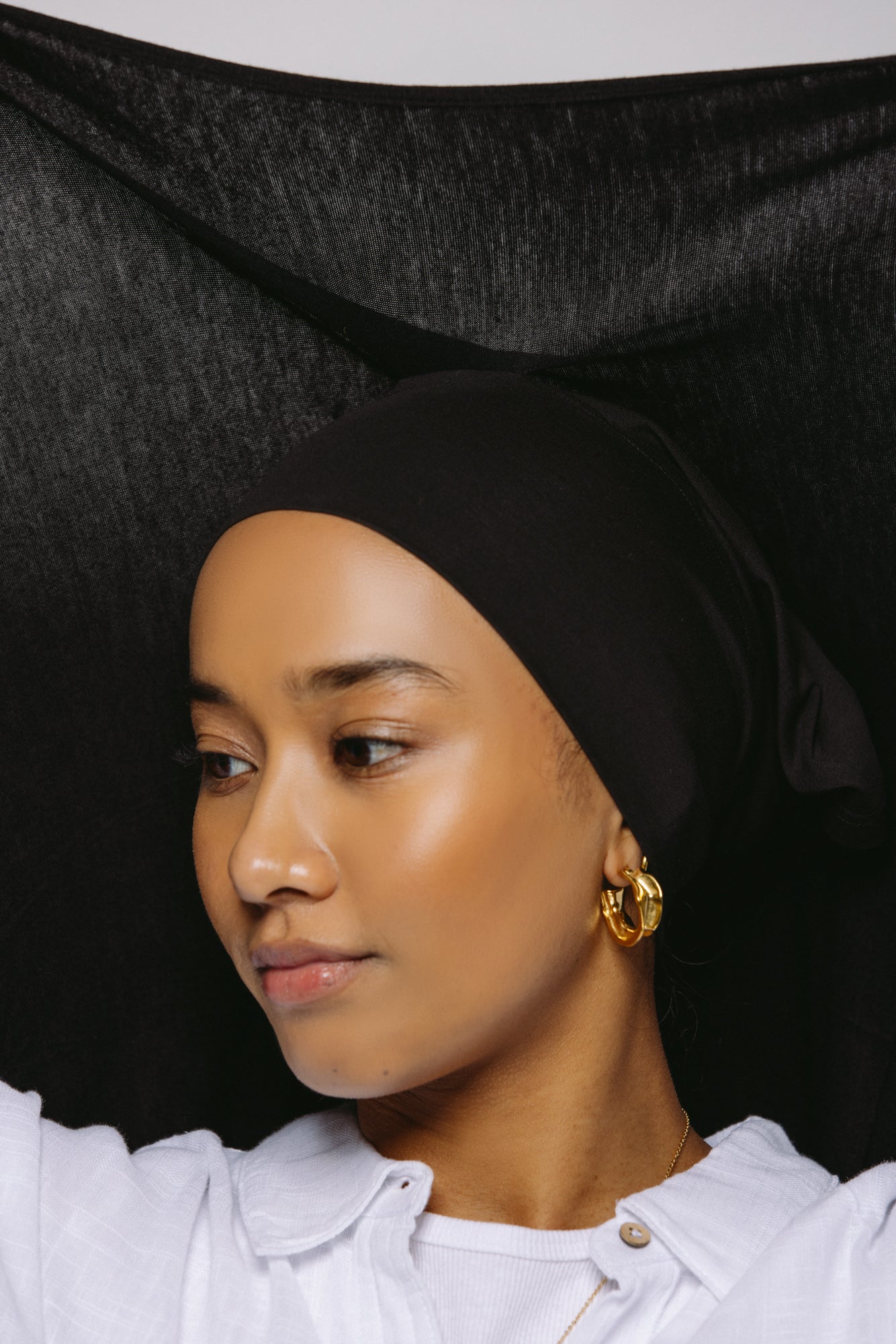 Noir — Liquid Jersey Instant Hijab