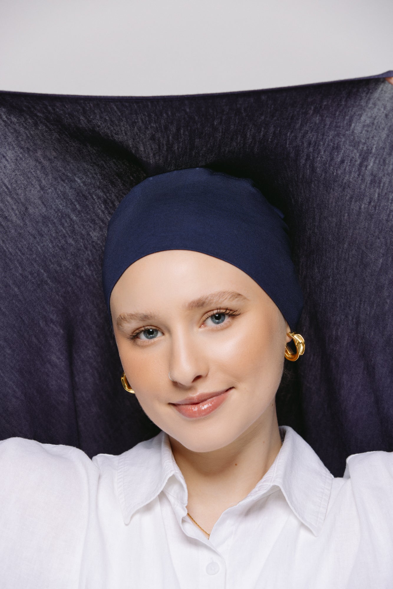 Navy Blue — Liquid Jersey Instant Hijab