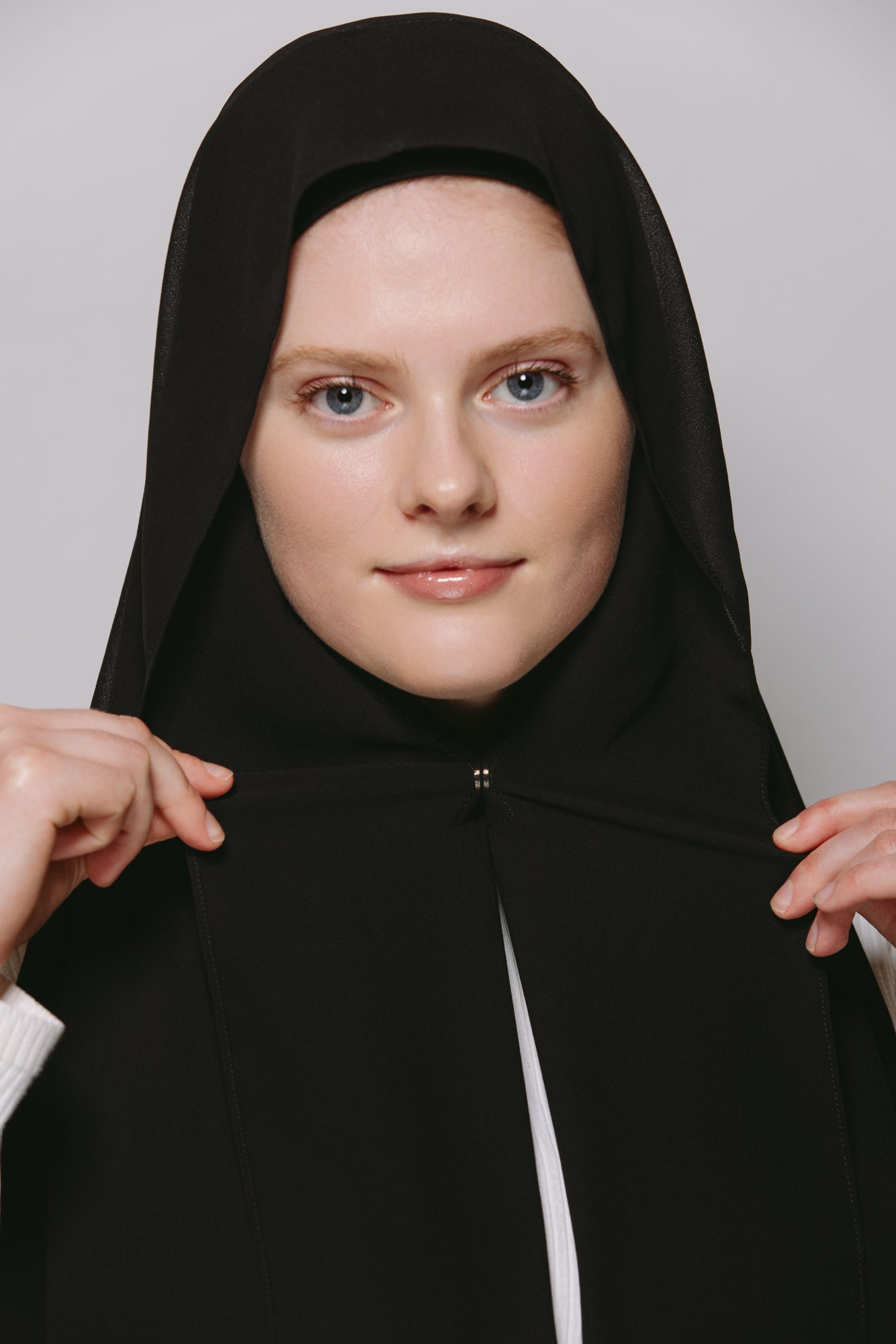 Kohl Black — Instant Chiffon Hijab with Built-in Magnets