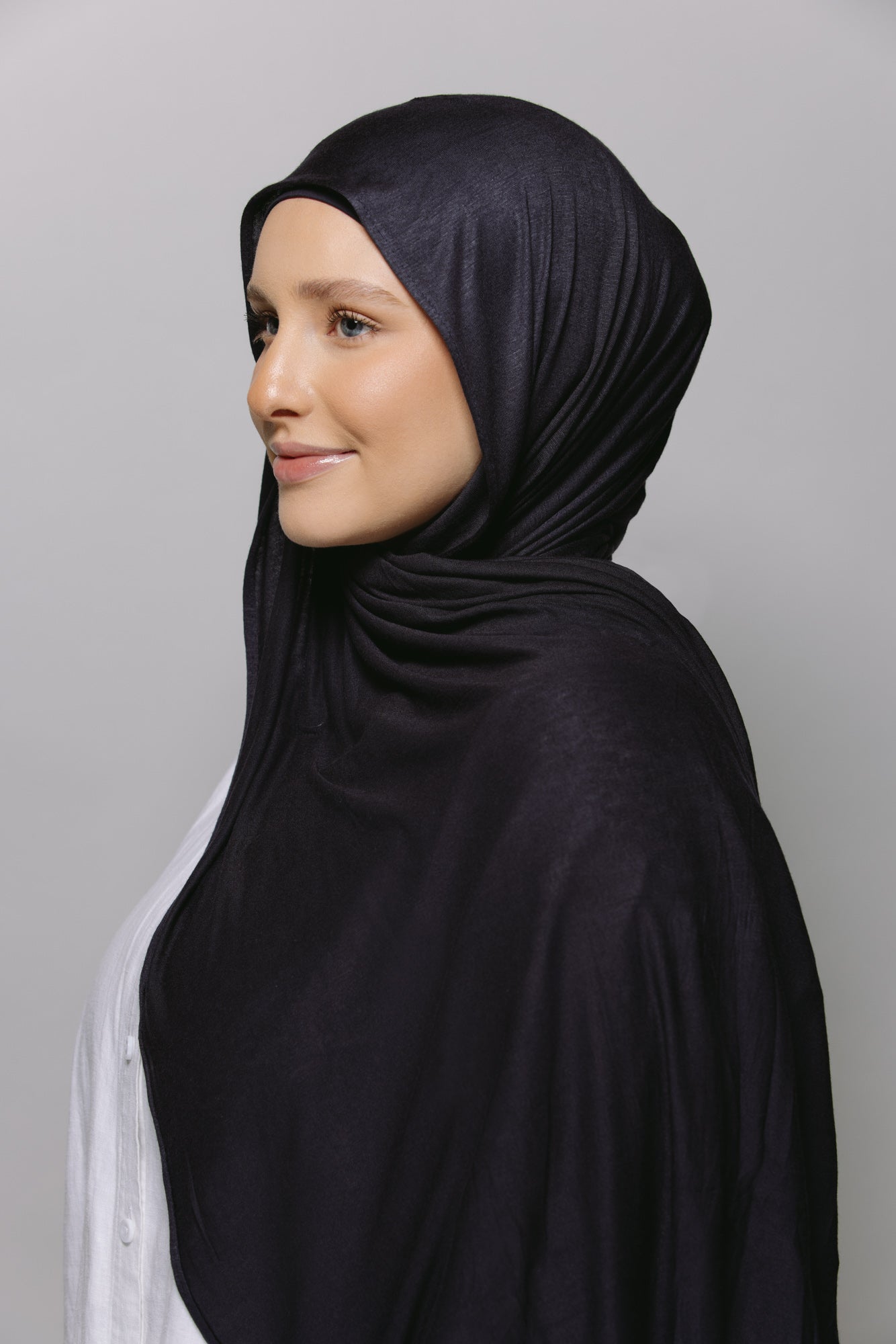 Navy Blue — Liquid Jersey Instant Hijab