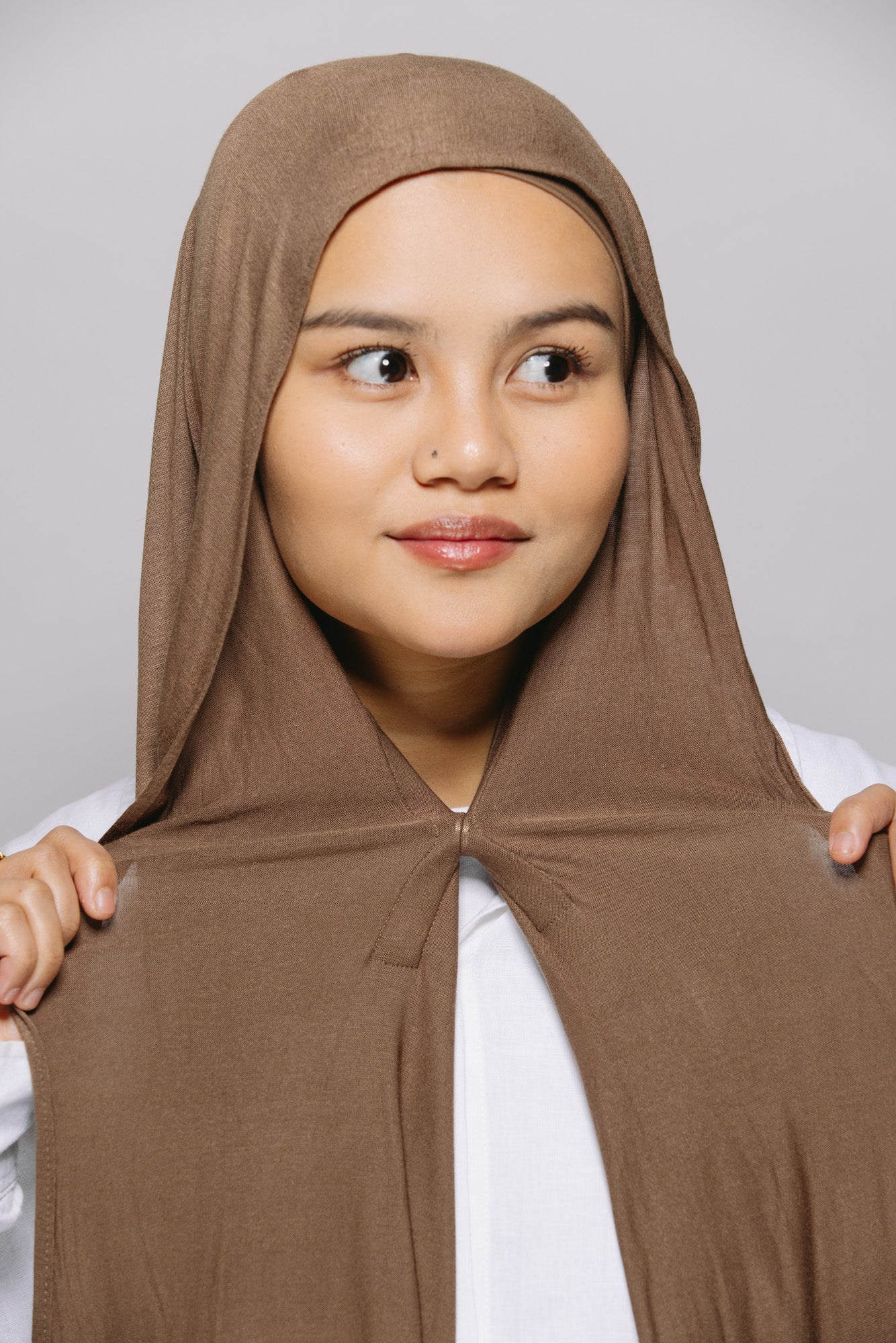 Mocha — Liquid Jersey Instant Hijab
