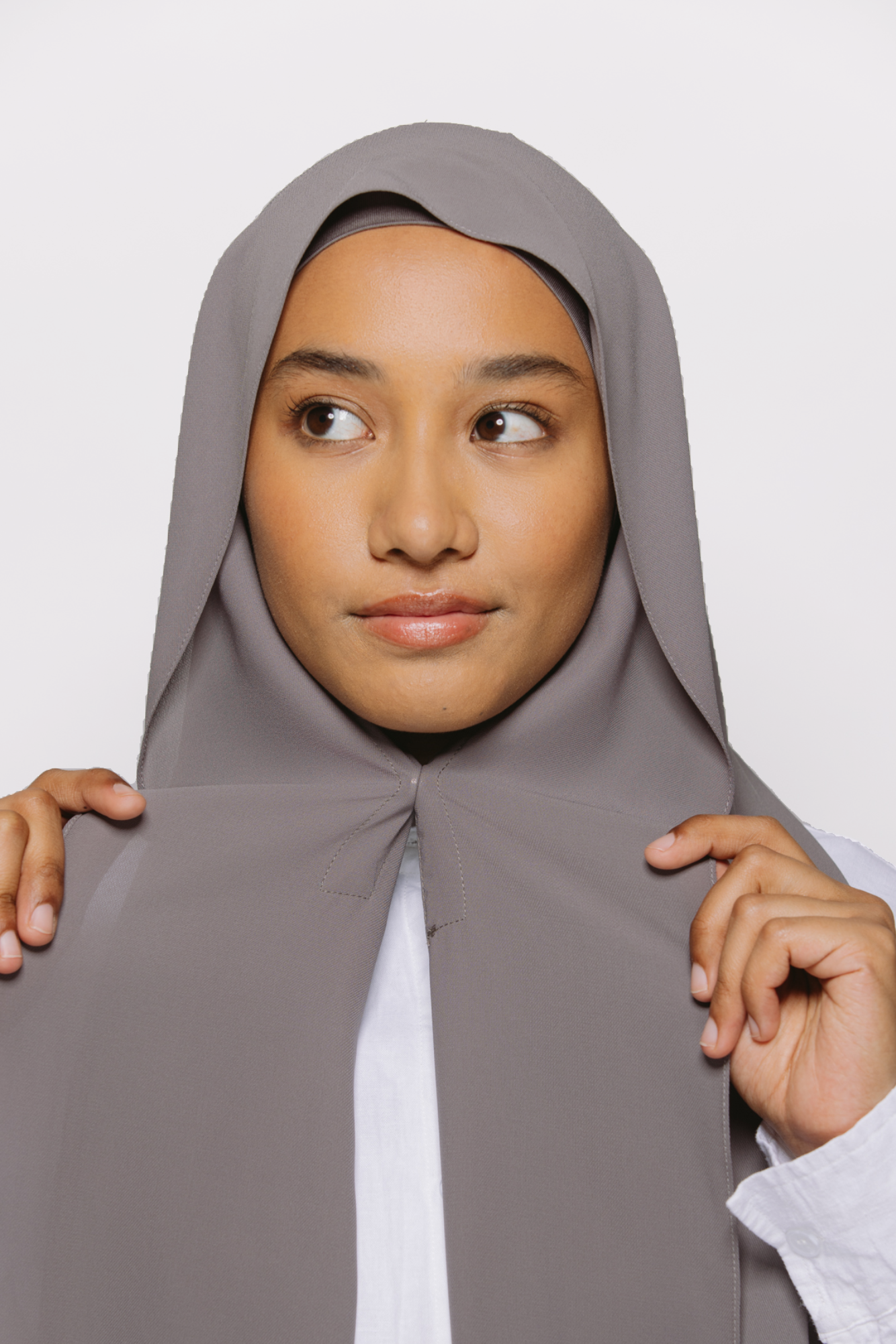 Smoky Lilac — Instant Chiffon Hijab with Built-in Magnets