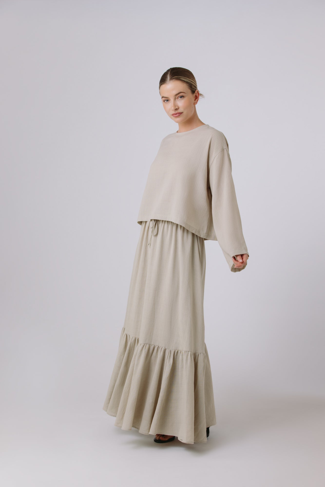 Thera — Skirt Set (Sand)