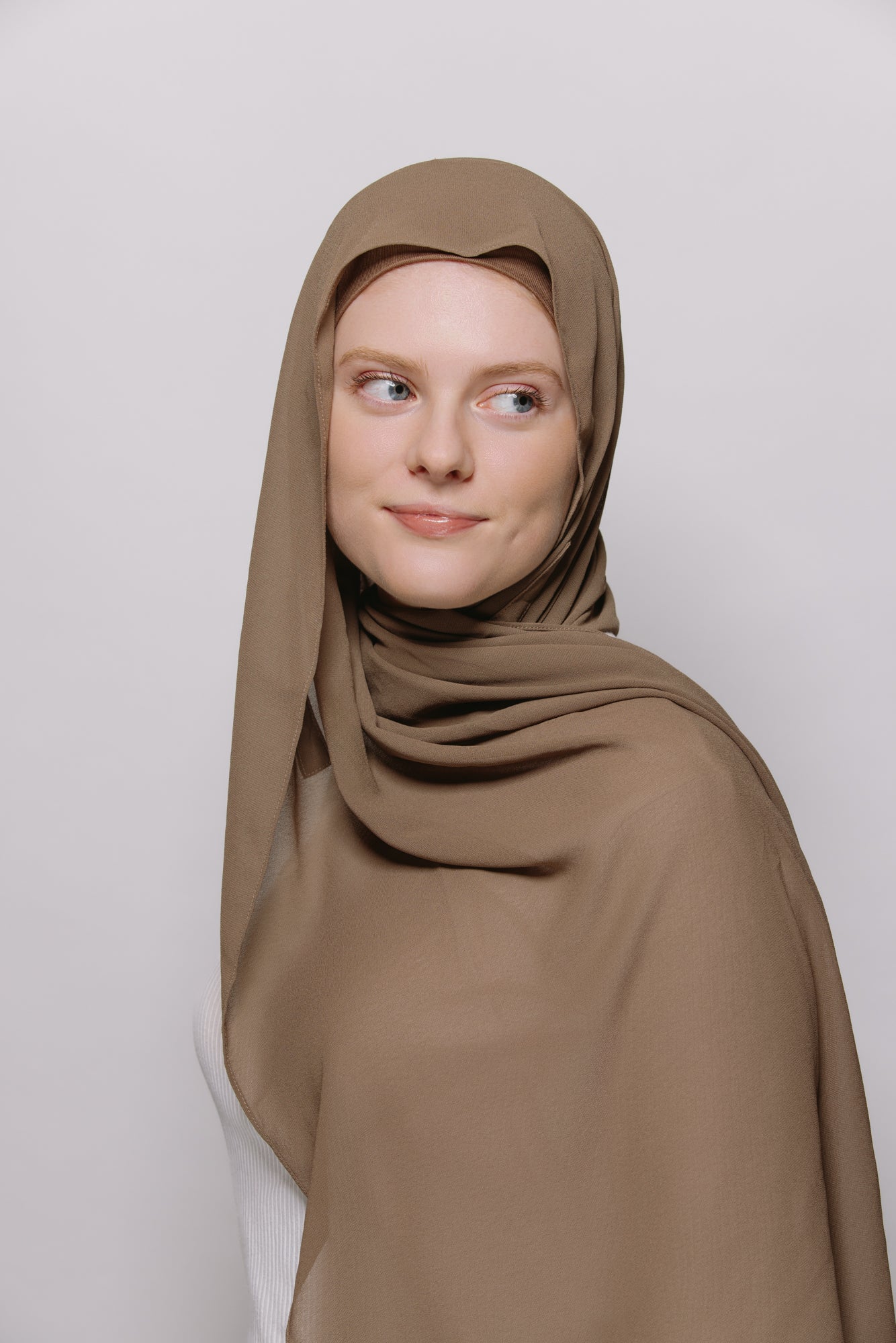 Nutmeg — Instant Chiffon Hijab with Built-in Magnets