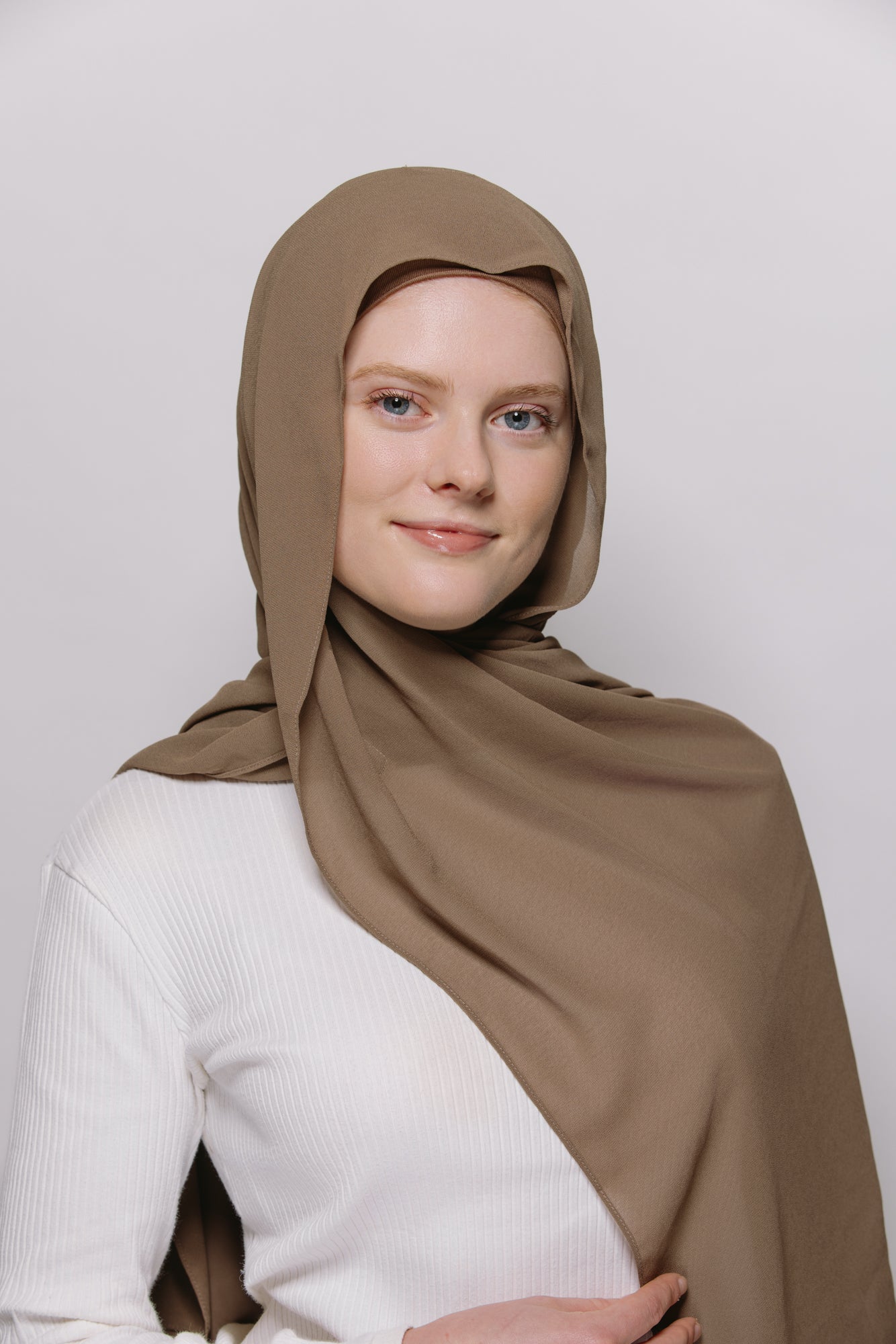 Nutmeg — Instant Chiffon Hijab with Built-in Magnets