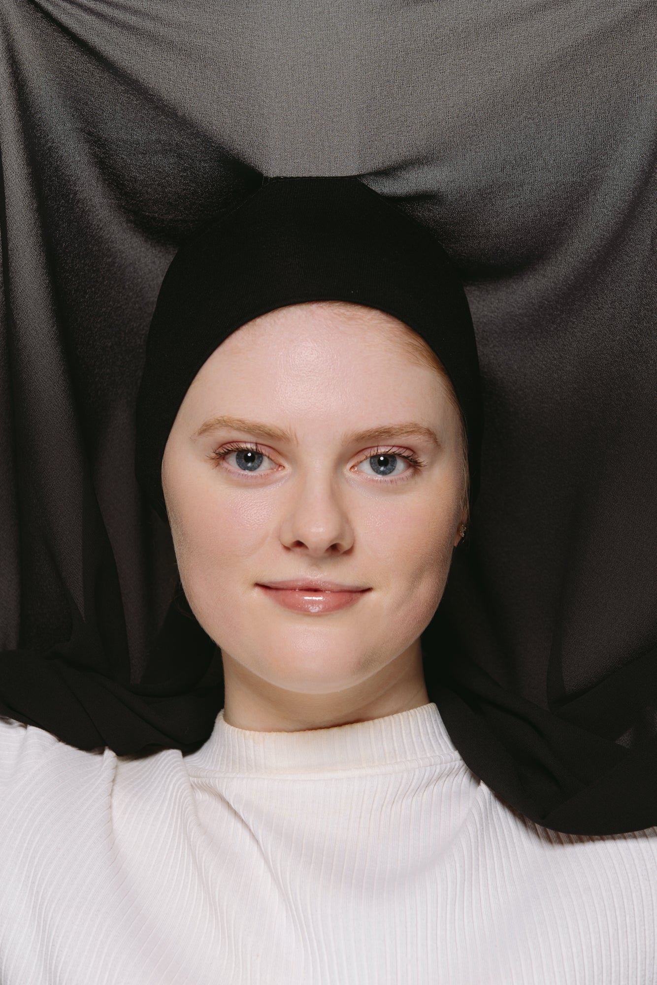 Kohl Black — Instant Chiffon Hijab with Built-in Magnets