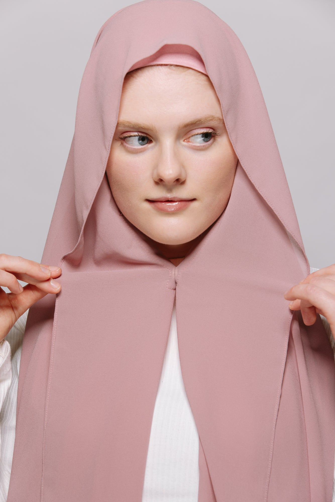 Dusty Rose — Instant Chiffon Hijab with Built-in Magnets *PRE-ORDER*