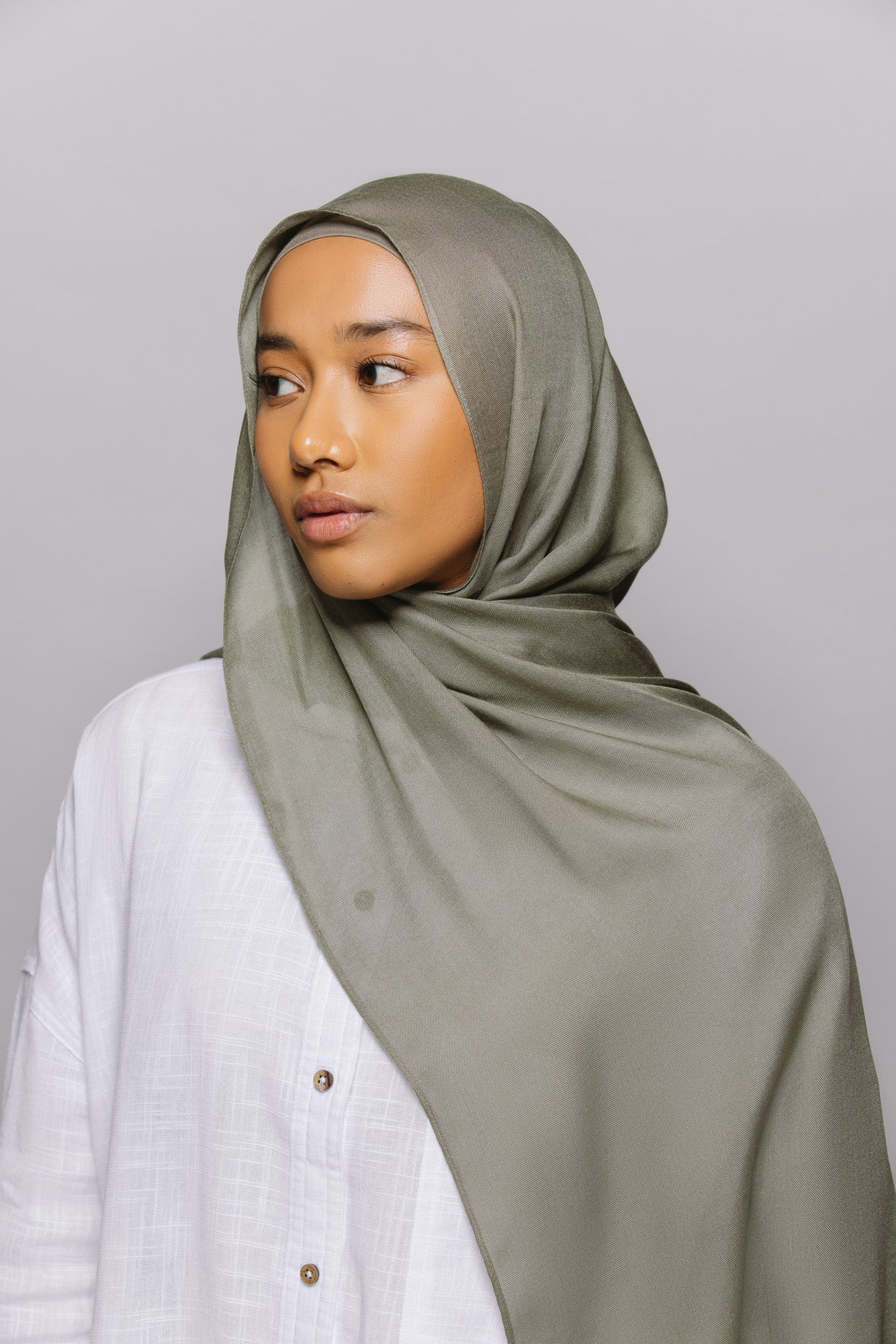 Olive Leaf — Modal Hijab Set