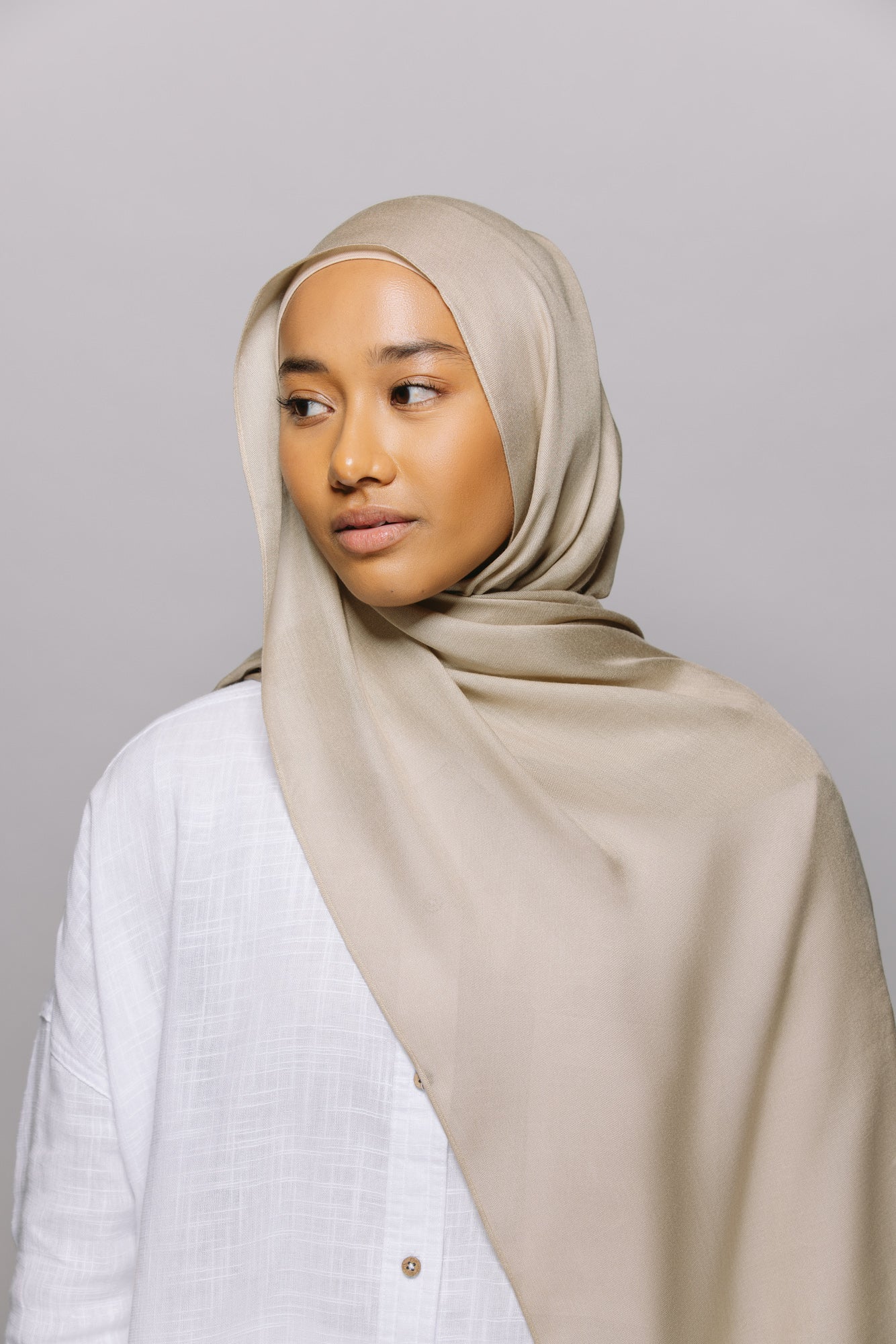 Oatmeal — Modal Hijab Set