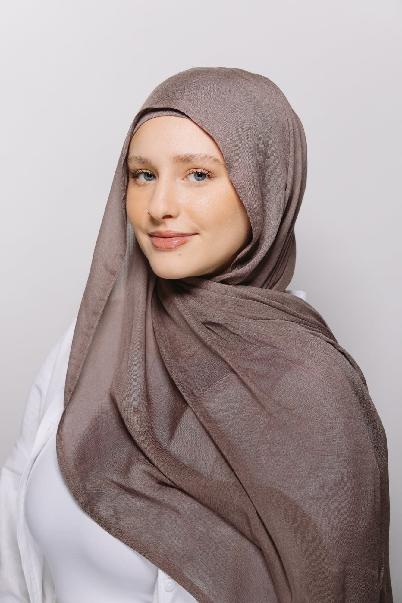 Mauve Truffle — Instant Modal Hijab with Matching Magnets *PRE-ORDER*