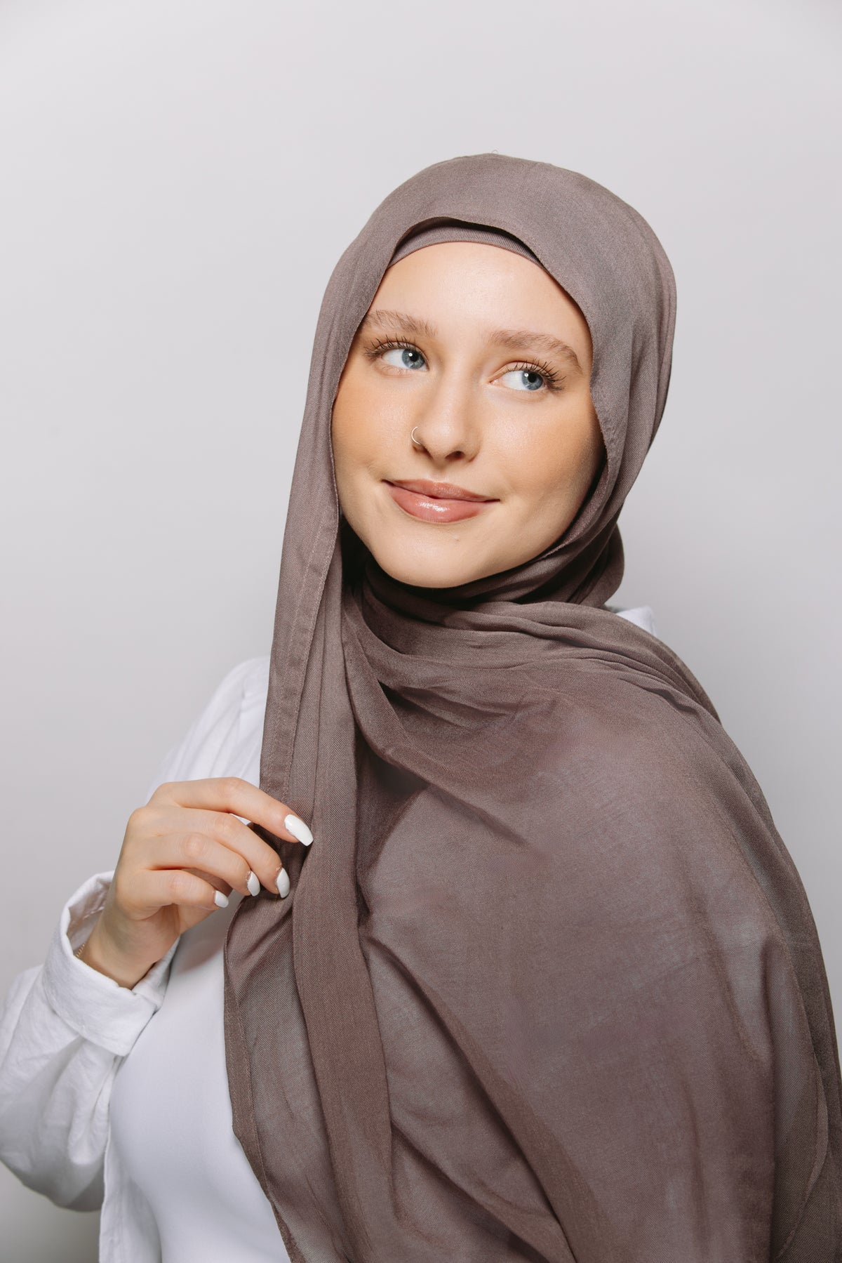 Mauve Truffle — Instant Modal Hijab with Matching *PREORDER*