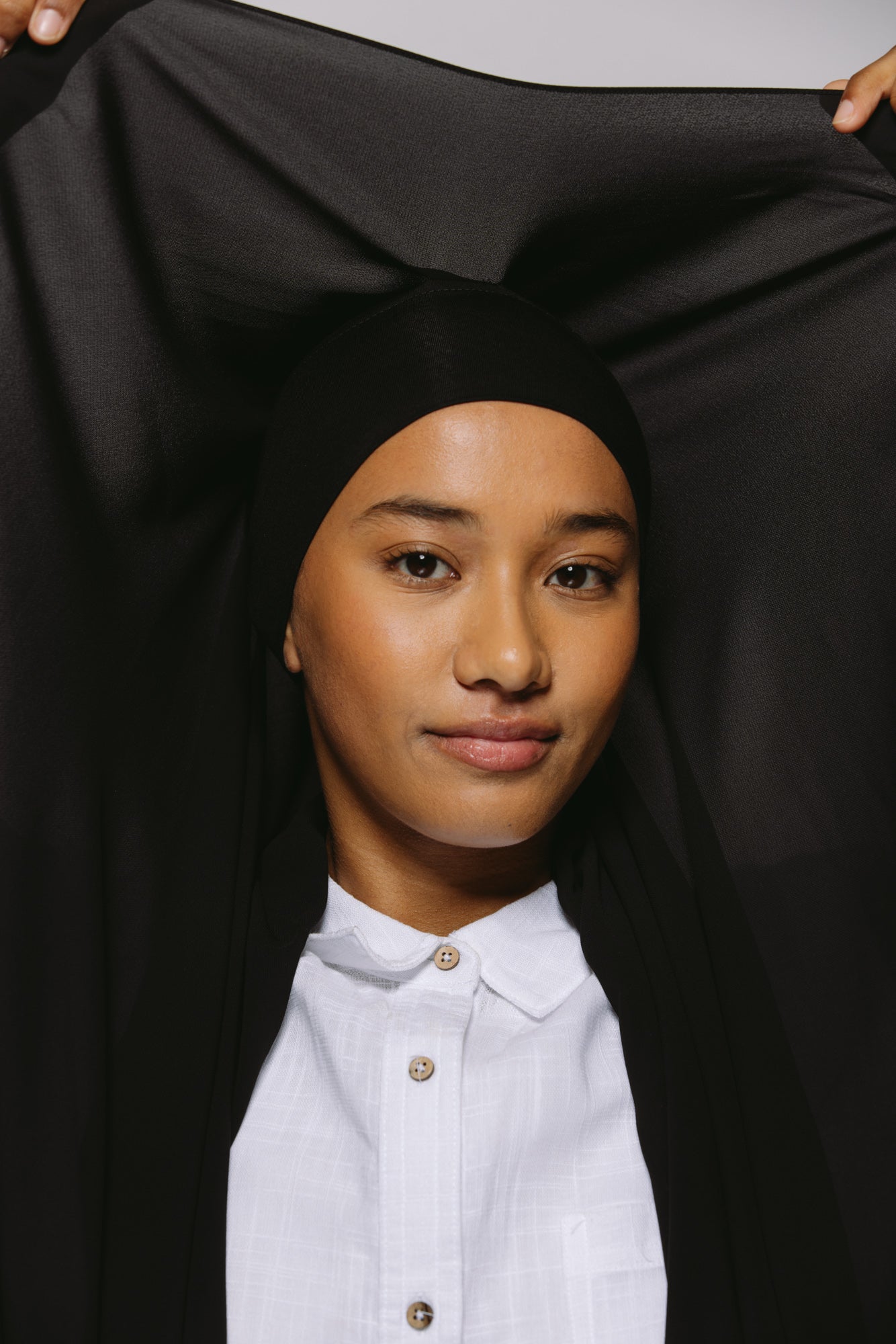 Black — Instant Chiffon Hijab with Built-in Magnets