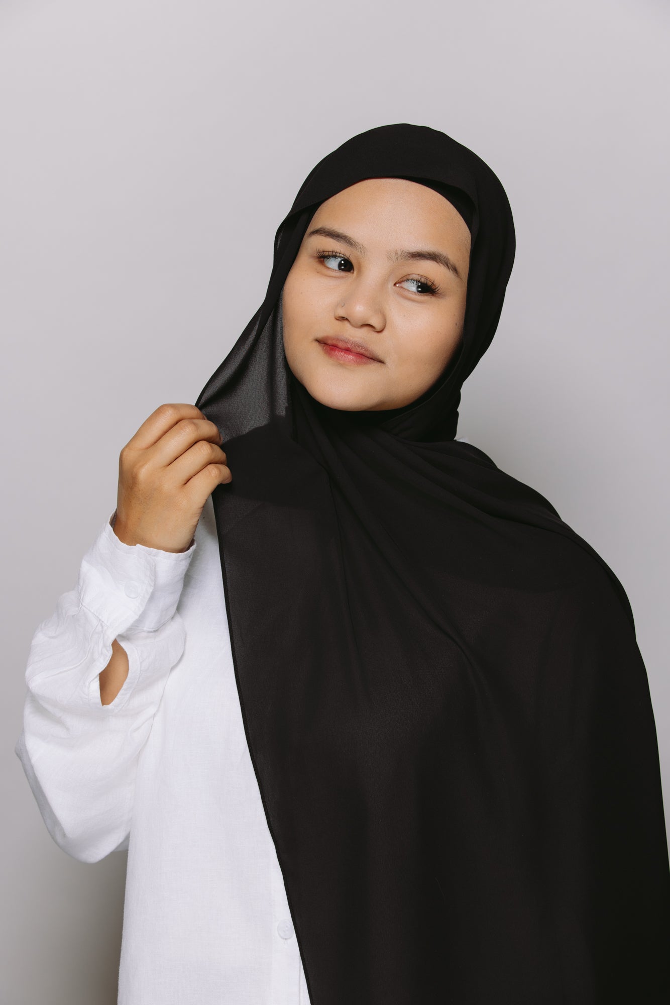 Black — Instant Chiffon Hijab (Ninja Edition)