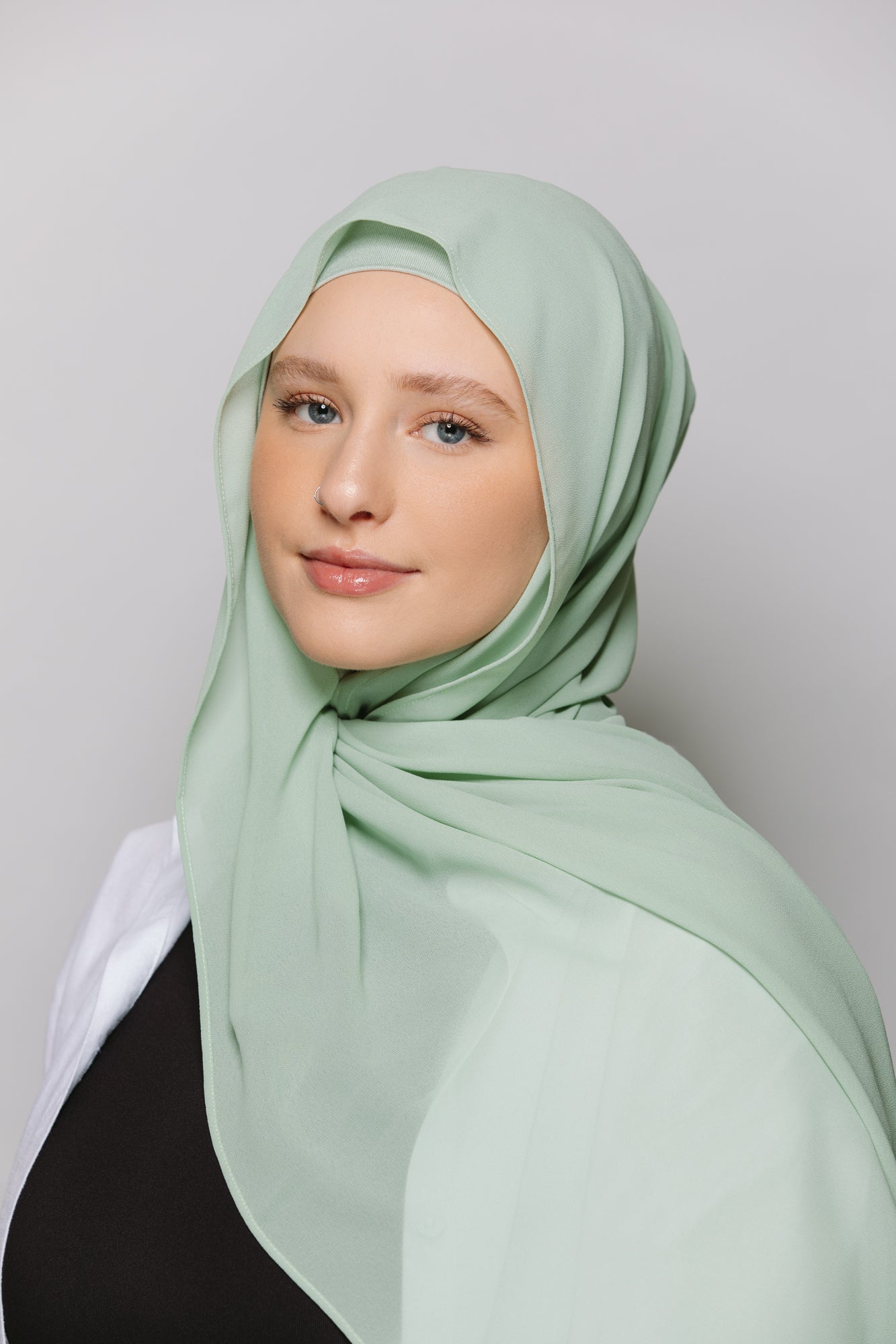 Pistachio — Instant Chiffon Hijab with Built-in Magnets