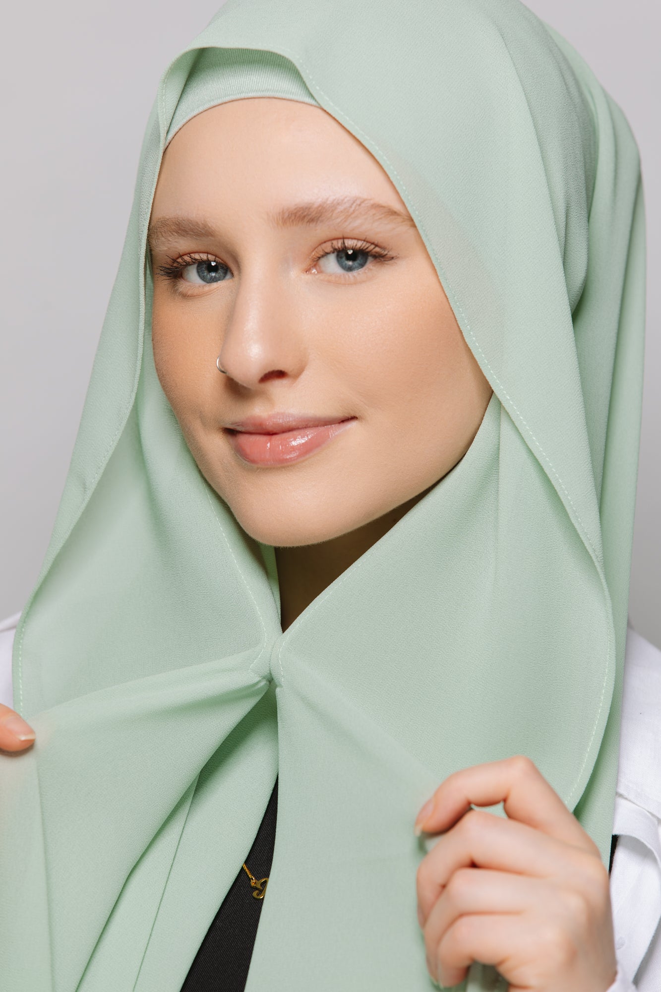 Pistachio — Instant Chiffon Hijab with Built-in Magnets