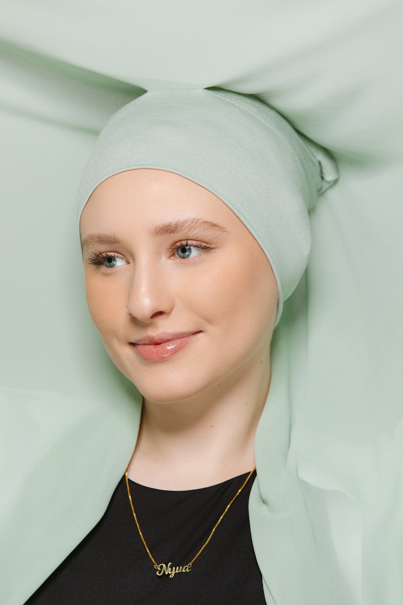 Pistachio — Instant Chiffon Hijab with Built-in Magnets