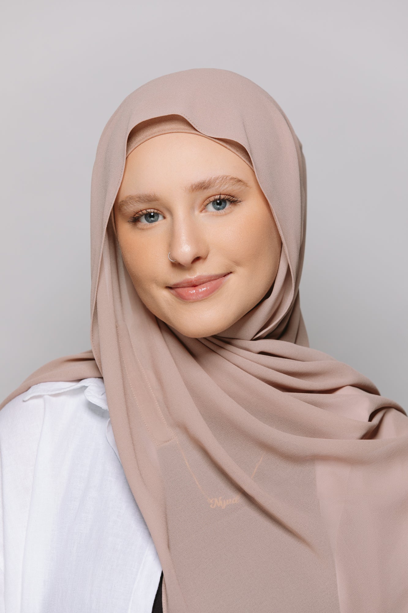 Taupe — Instant Chiffon Hijab with Built-in Magnets *PRE-ORDER*