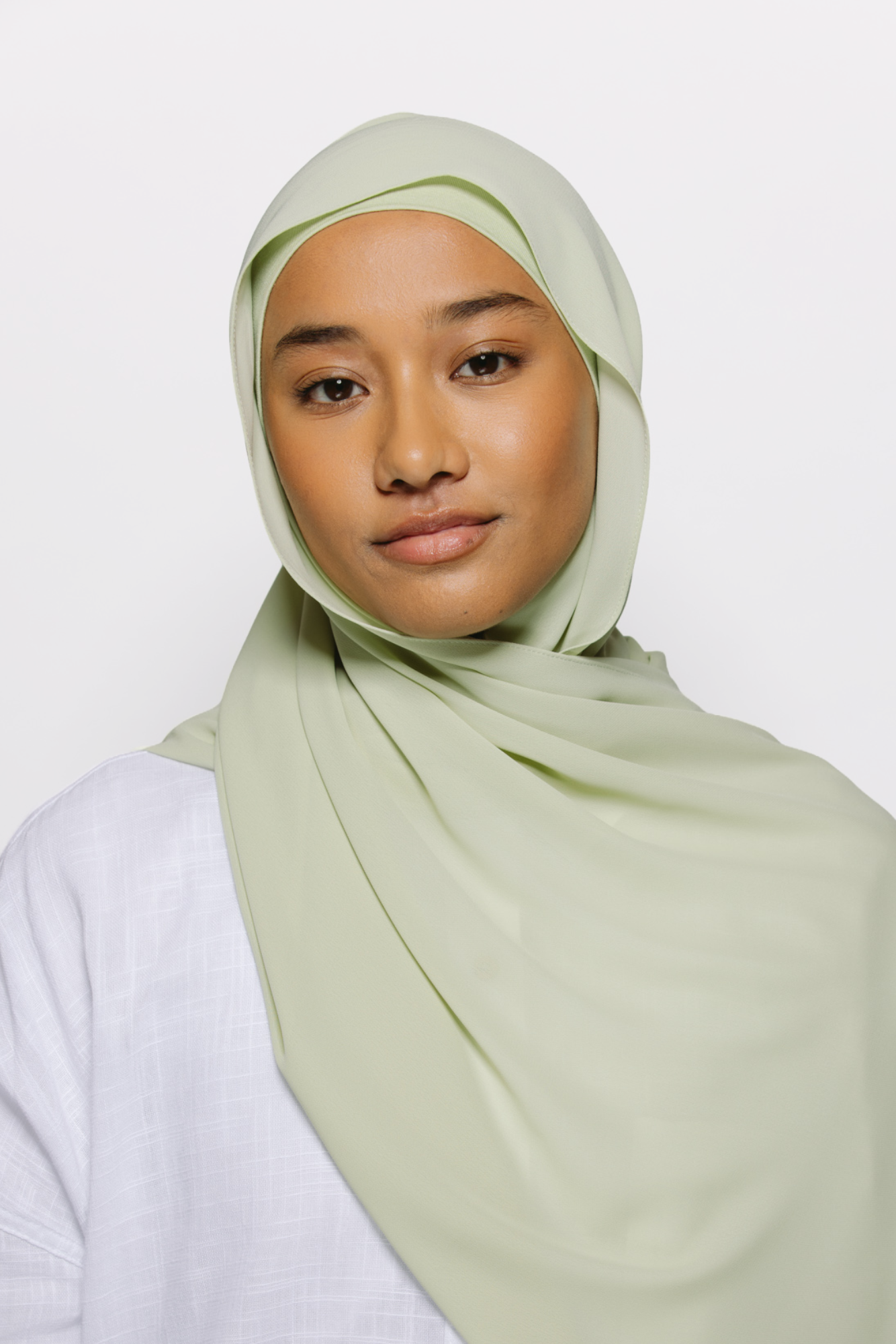 Pistachio — Instant Chiffon Hijab with Built-in Magnets
